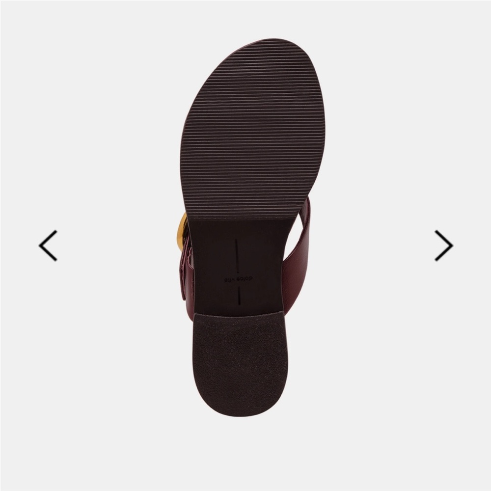 Dolce Vita Rossa Sandals Burgundy Leather - Picture 9 of 9